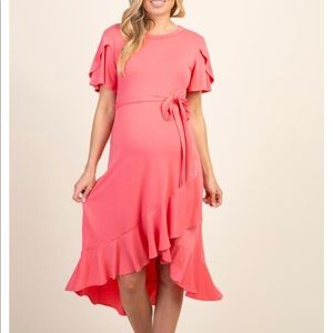 Pink blush maternity dress